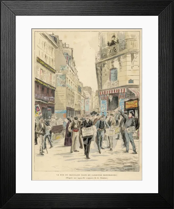 Framed Print : PARIS STREET SCENE 1893