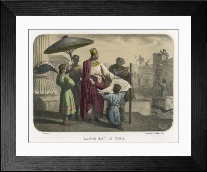Framed Print : SOLOMON BUILDS TEMPLE Framed Print : SOLOMON BUILDS TEMPLE