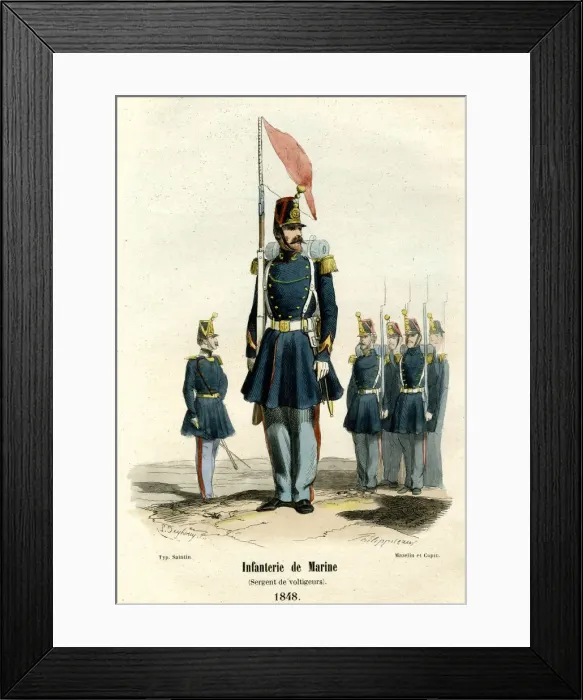 Framed Print : FRENCH MARINE INFANTRY Framed Print : FRENCH MARINE INFANTRY