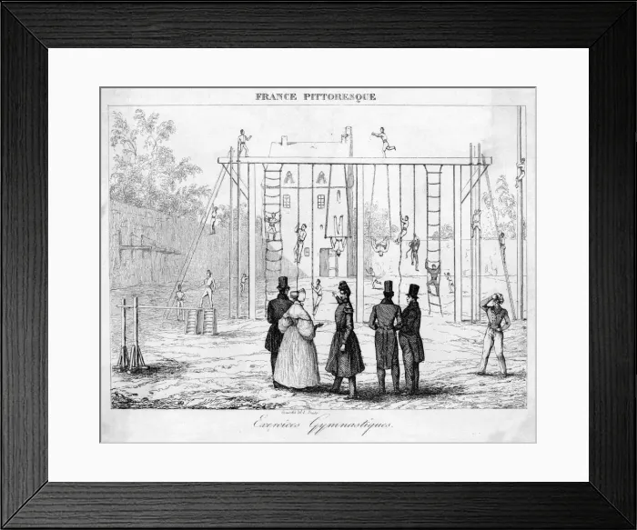 Framed Print : GYMNASTICS, 1830S Framed Print : GYMNASTICS, 1830S