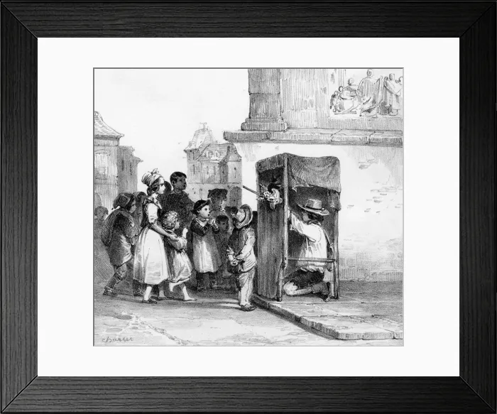 Framed Print : FRENCH PUPPET SHOW Framed Print : FRENCH PUPPET SHOW