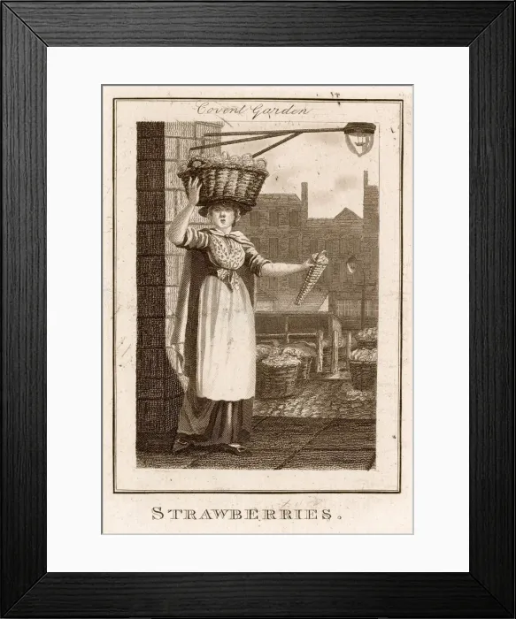Framed Print : SELLING STRAWBERRIES Framed Print : SELLING STRAWBERRIES