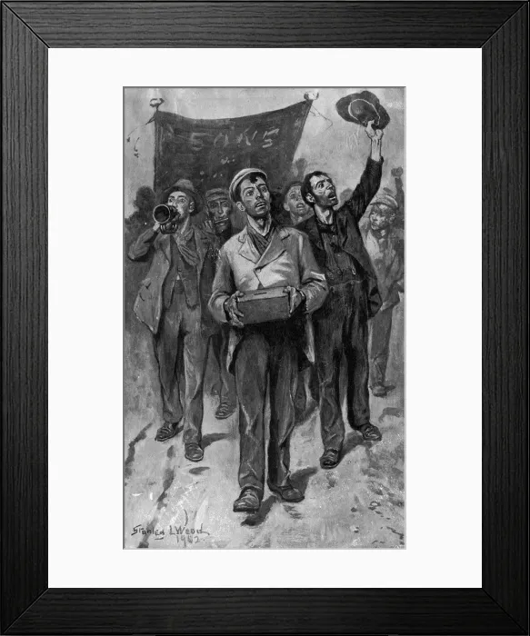 Framed Print : UNEMPLOYED DEMO 1902 Framed Print : UNEMPLOYED DEMO 1902