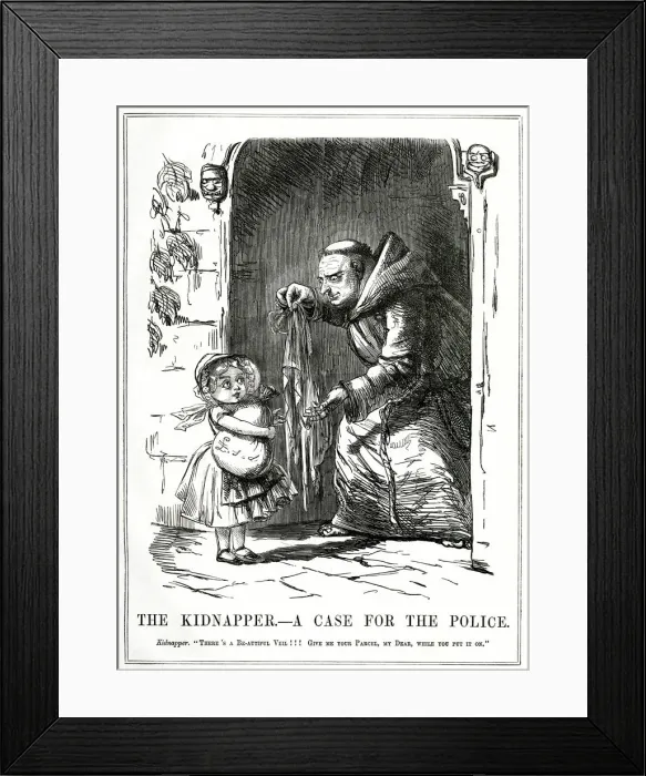 Framed Print : RC ENTICING NUNS 1851 Framed Print : RC ENTICING NUNS 1851