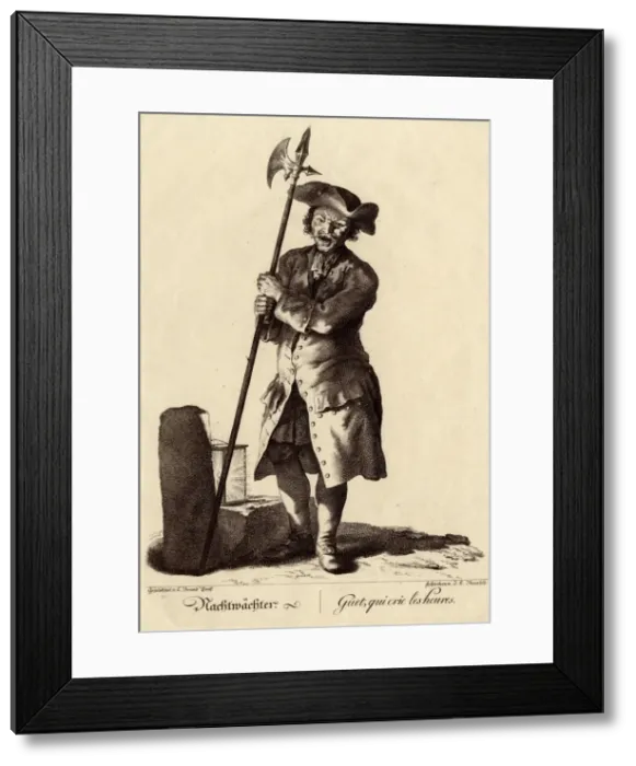 Framed Print : German Night Watchman Framed Print : German Night Watchman