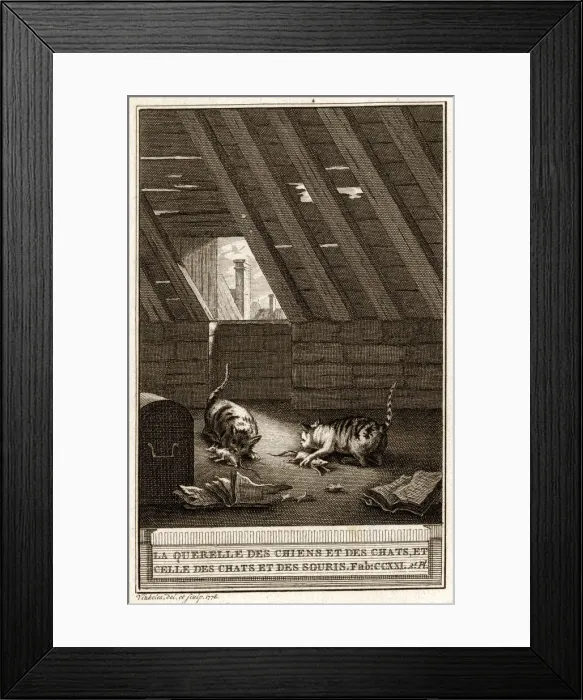 Framed Print : FABLES / CATS AND MICE Framed Print : FABLES / CATS AND MICE