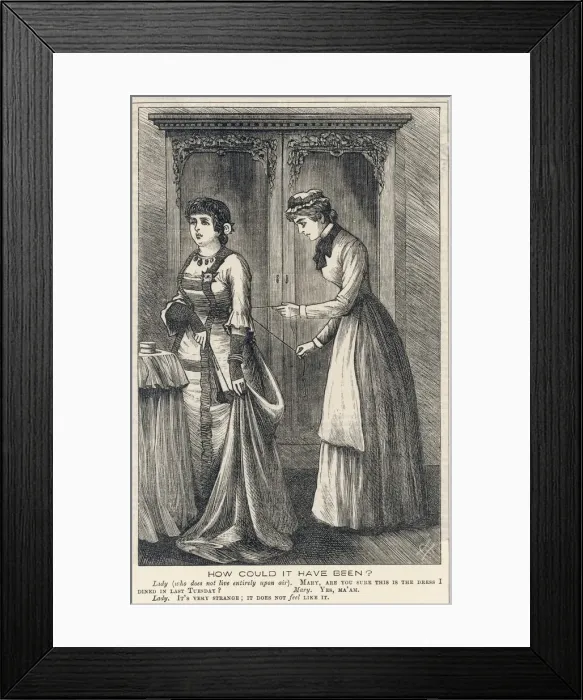 Framed Print : LACING UP A CORSET Framed Print : LACING UP A CORSET
