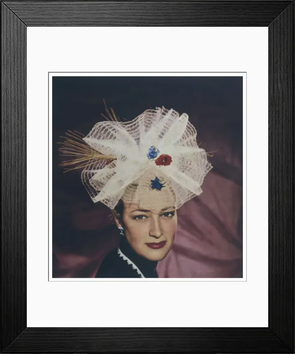 Framed Print : FEMALE TYPE / NET HAT 1946 Framed Print : FEMALE TYPE / NET HAT 1946