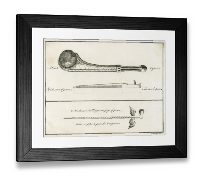 Framed Print : RACIAL / PEACE PIPES C1730 Framed Print : RACIAL / PEACE PIPES C1730