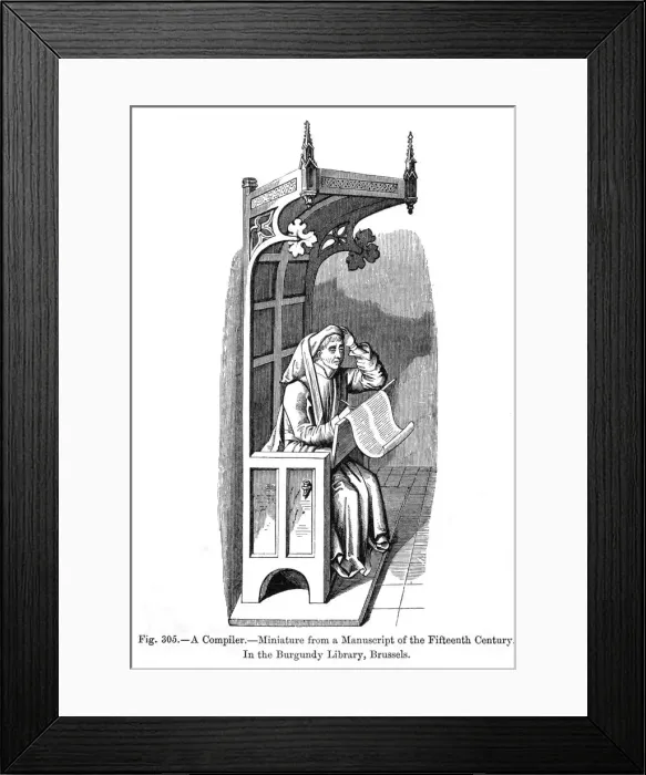 Framed Print : 15TH CENTURY COMPILER Framed Print : 15TH CENTURY COMPILER