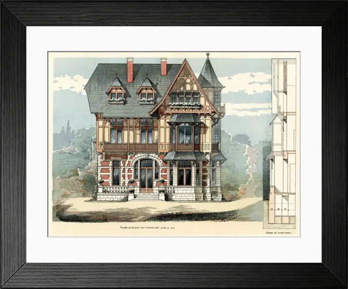 Framed Print : SUBURBAN VILLA, LIEGE Framed Print : SUBURBAN VILLA, LIEGE