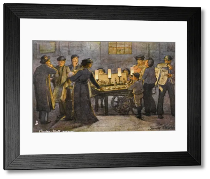 Framed Print : LONDON OYSTER STALL Framed Print : LONDON OYSTER STALL