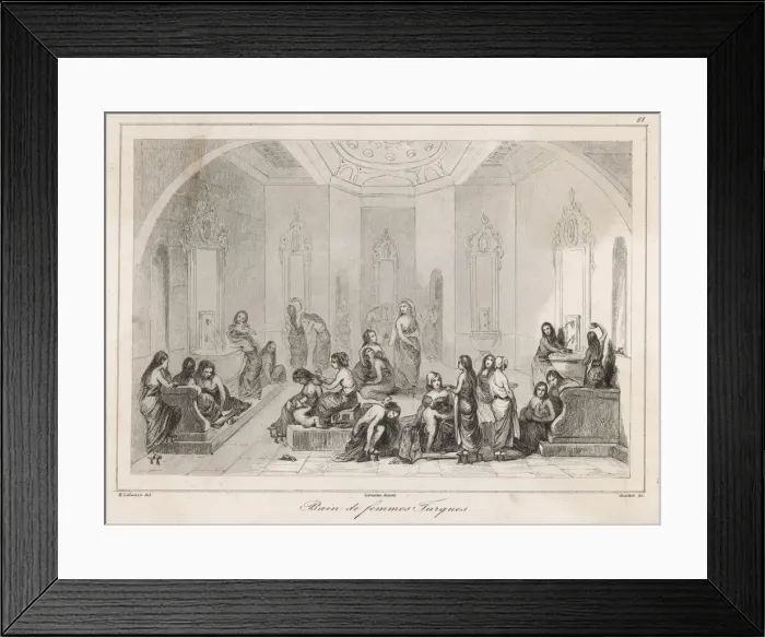 Framed Print : WOMENS TURKISH BATH Framed Print : WOMENS TURKISH BATH