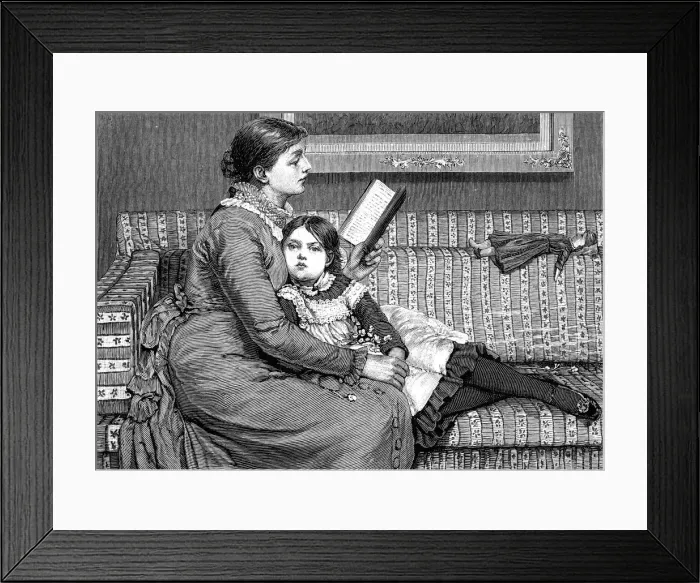 Framed Print : READING TO ALICE Framed Print : READING TO ALICE