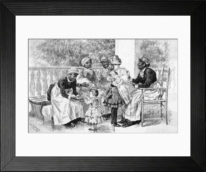 Framed Print : Black nannies in America, 1886 Framed Print : Black nannies in America, 1886