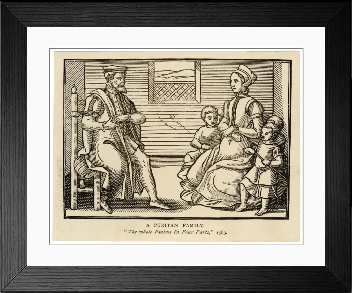 Framed Print : PURITAN FAMILY 1563 Framed Print : PURITAN FAMILY 1563