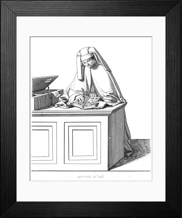 Framed Print : SCHOLAR WRITING Framed Print : SCHOLAR WRITING