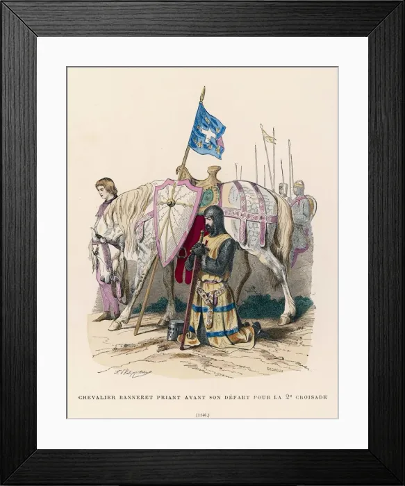 Framed Print : CRUSADER PRAYING Framed Print : CRUSADER PRAYING
