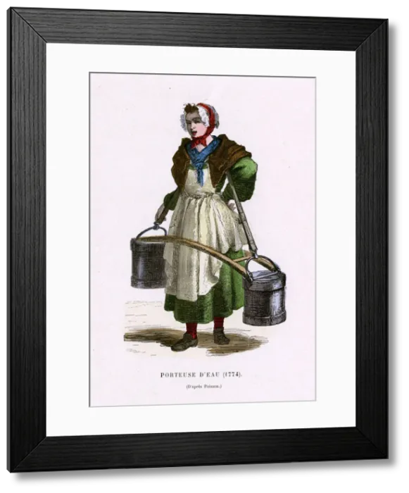 Framed Print : PARISIAN WATER CARRIER Framed Print : PARISIAN WATER CARRIER