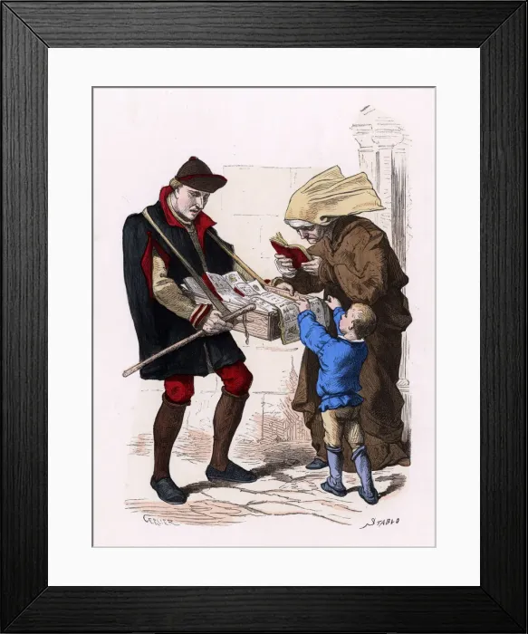 Framed Print : PRAYER BOOK SELLER Framed Print : PRAYER BOOK SELLER