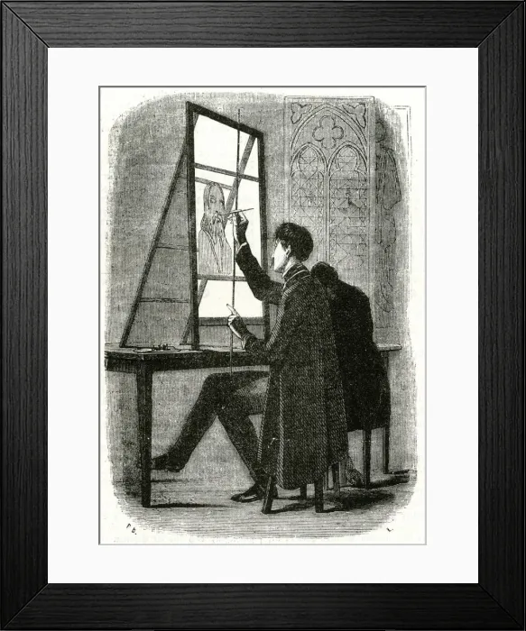 Framed Print : STAINED GLASS ARTIST Framed Print : STAINED GLASS ARTIST