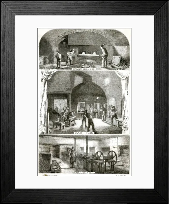 Framed Print : GLASS MANUFACTURE 1850 Framed Print : GLASS MANUFACTURE 1850