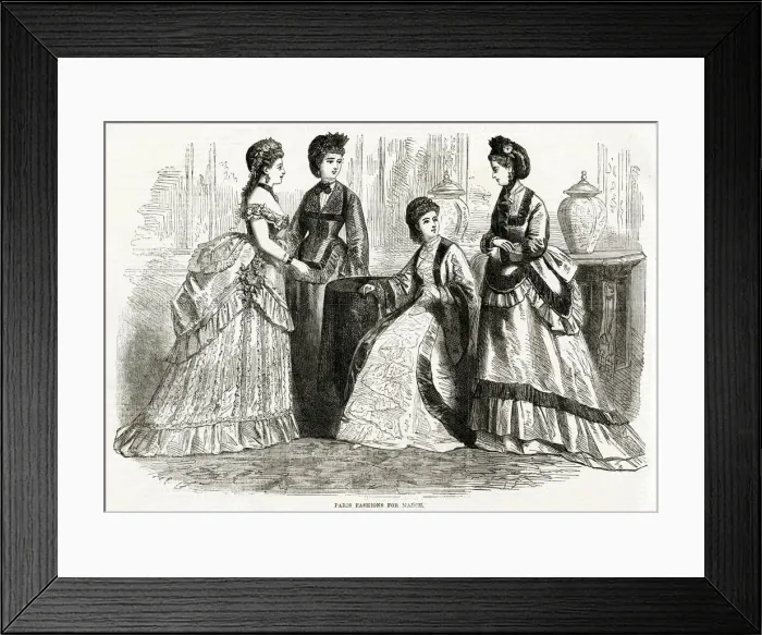 Framed Print : Fashion for March 1870 Framed Print : Fashion for March 1870
