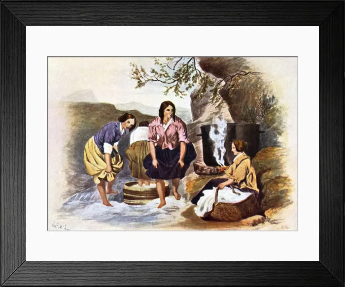Framed Print : LAUNDRY IN SCOTLAND Framed Print : LAUNDRY IN SCOTLAND