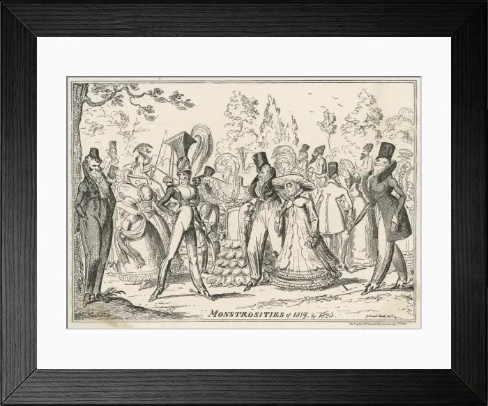 Framed Print : Weird Hats of 1819 Framed Print : Weird Hats of 1819
