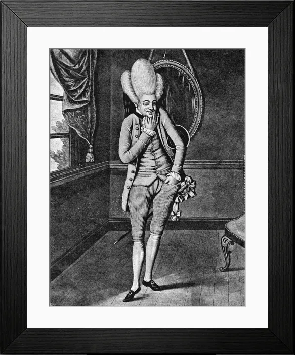 Framed Print : DANDY / MACARONI 1773 Framed Print : DANDY / MACARONI 1773