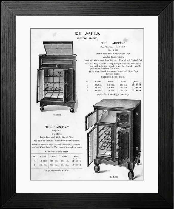 Framed Print : ARCTIC ICE SAFE / 1900 Framed Print : ARCTIC ICE SAFE / 1900