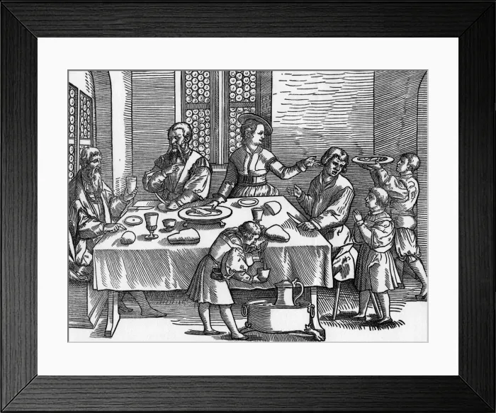 Framed Print : GERMAN C16 DINNER Framed Print : GERMAN C16 DINNER