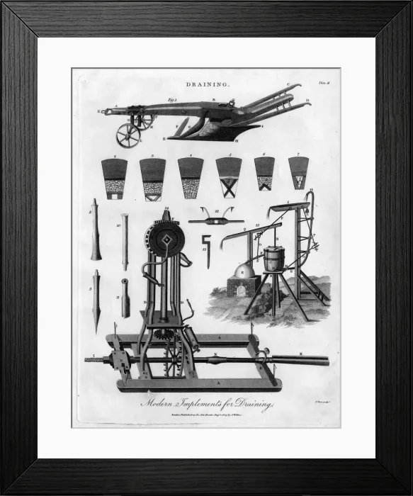 Framed Print : DRAINAGE TOOLS / 1803 / PASS Framed Print : DRAINAGE TOOLS / 1803 / PASS
