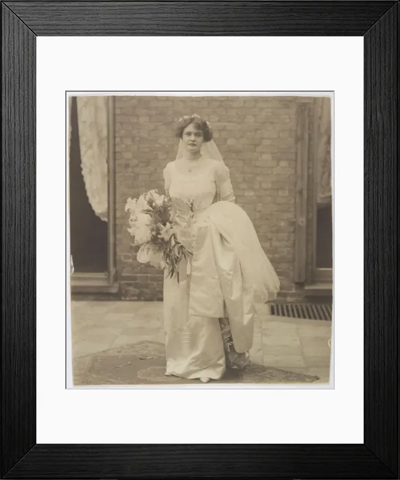 Framed Print : Edwardian Blushing Bride Framed Print : Edwardian Blushing Bride