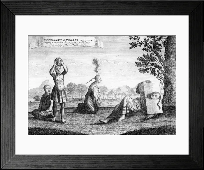 Framed Print : CHINESE BEGGARS / MASOCHIS Framed Print : CHINESE BEGGARS / MASOCHIS