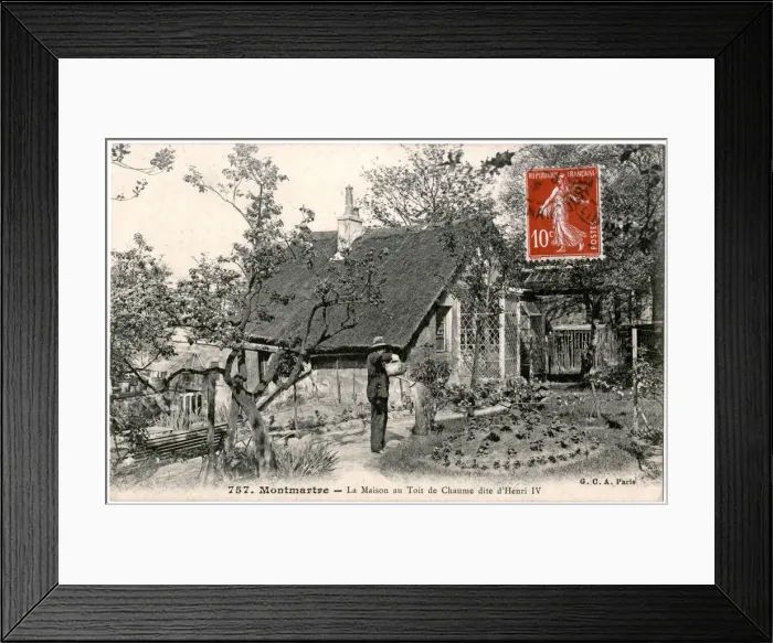 Framed Print : Gardener at Henri IV cottage, Montmartre, Paris, France Framed Print : Gardener at Henri IV cottage, Montmartre, Paris, France
