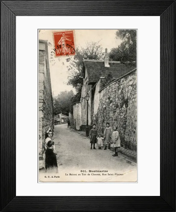 Framed Print : Rus Saint-Vincent, Montmartre, Paris, France Framed Print : Rus Saint-Vincent, Montmartre, Paris, France
