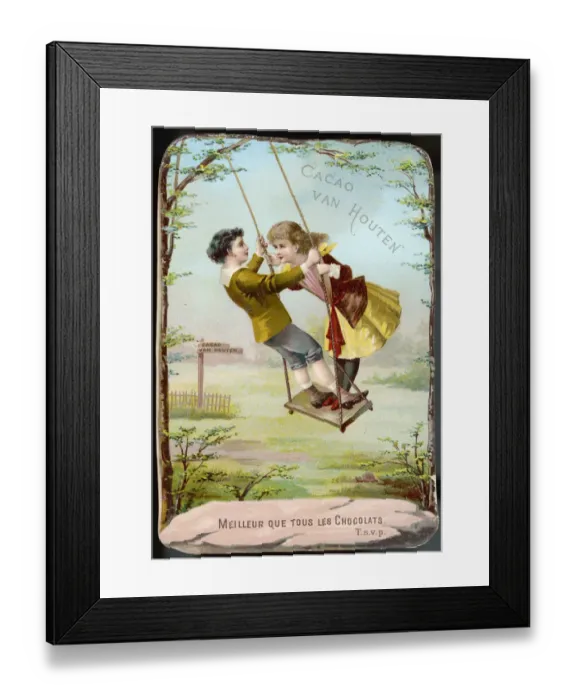 Framed Print : BOY & GIRL SWING C1890 BOY & GIRL SWING C1890 Framed Print : BOY & GIRL SWING C1890 BOY & GIRL SWING C1890