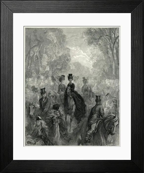 Framed Print : RIDING IN HOLLAND PARK Framed Print : RIDING IN HOLLAND PARK