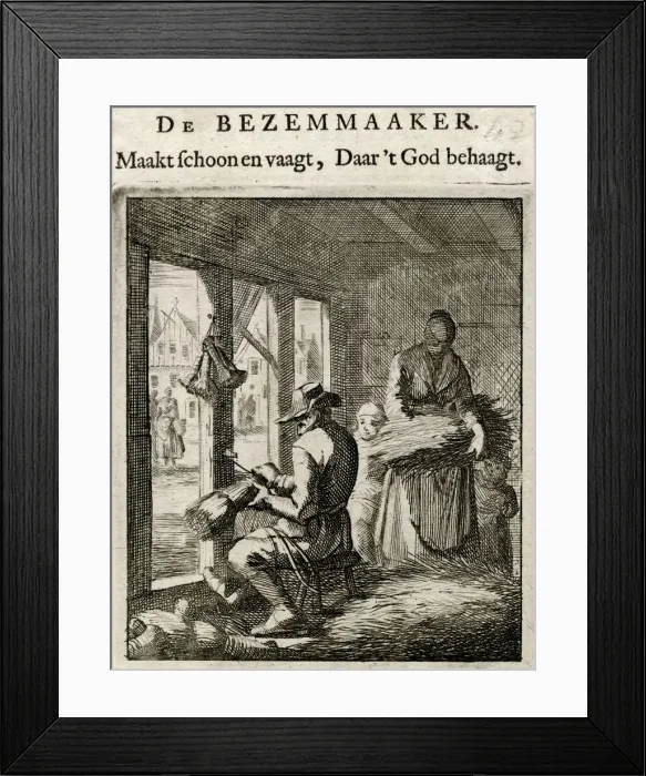 Framed Print : DUTCH BRUSHMAKER Framed Print : DUTCH BRUSHMAKER
