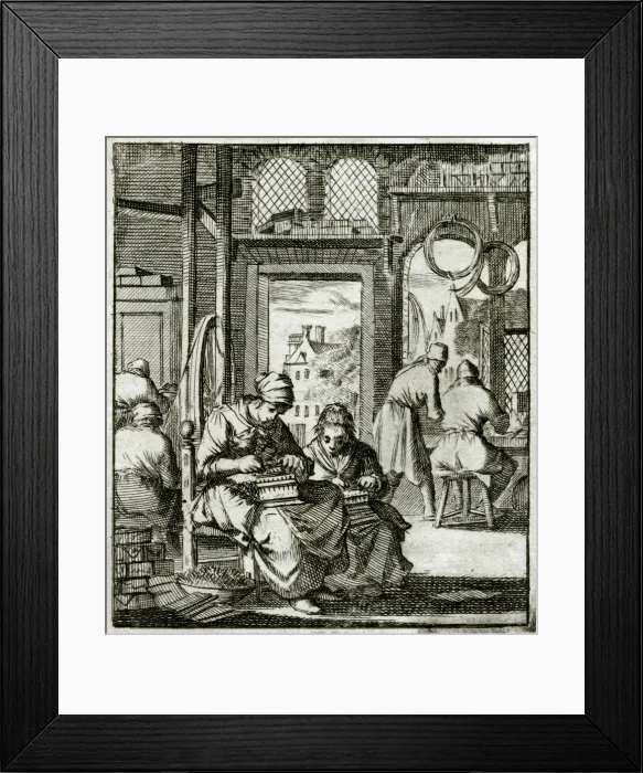 Framed Print : DUTCH NEEDLEMAKERS Framed Print : DUTCH NEEDLEMAKERS