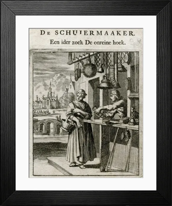Framed Print : DUTCH BRUSHMAKER Framed Print : DUTCH BRUSHMAKER