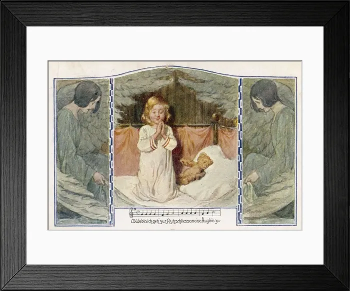 Framed Print : ANGELS AND GIRL Framed Print : ANGELS AND GIRL