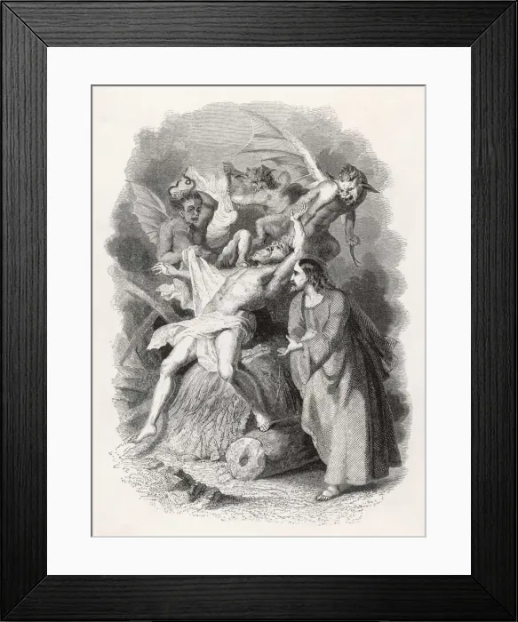 Framed Print : JESUS EXPELS DEMONS Framed Print : JESUS EXPELS DEMONS