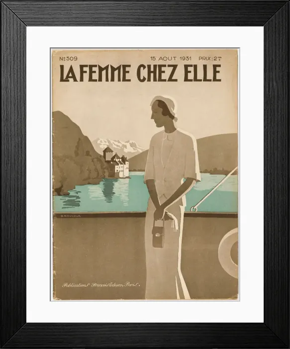 Framed Print : CHEZ ELLE / WOMAN / LAKE / 31 Framed Print : CHEZ ELLE / WOMAN / LAKE / 31