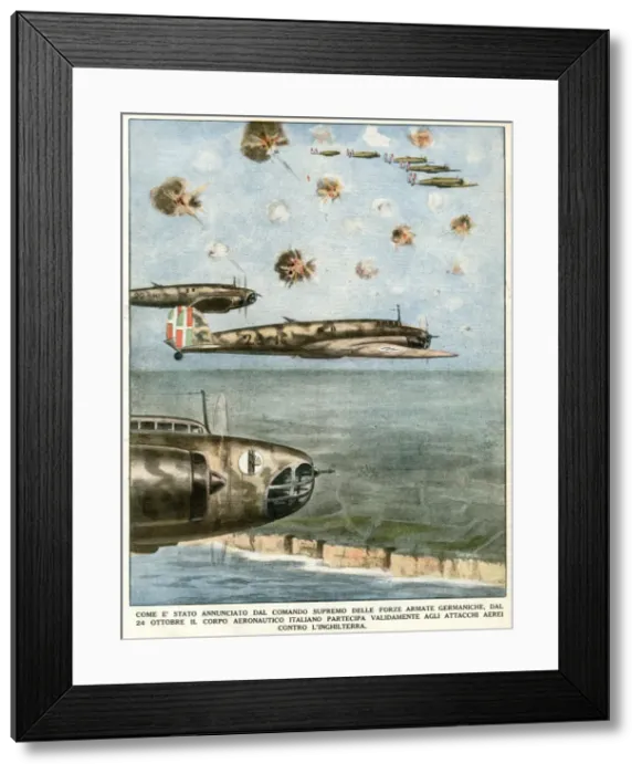 Framed Print : ITALIANS BOMB BRITAIN