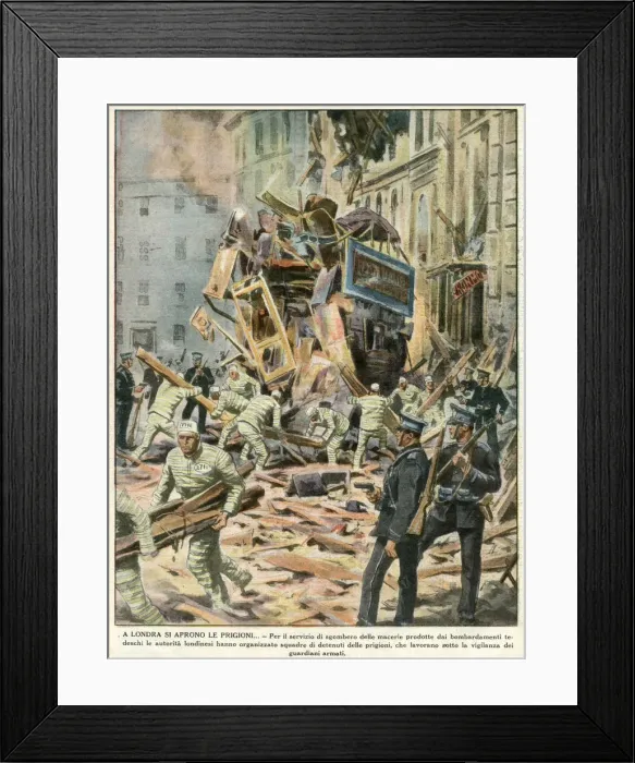 Framed Print : CONVICTS CLEAR RUBBLE Framed Print : CONVICTS CLEAR RUBBLE