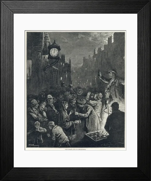 Framed Print : Edinburgh at New Years Eve 1876 Framed Print : Edinburgh at New Years Eve 1876