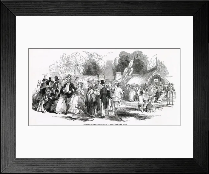 Framed Print : Greenwich Fair 1846 Framed Print : Greenwich Fair 1846