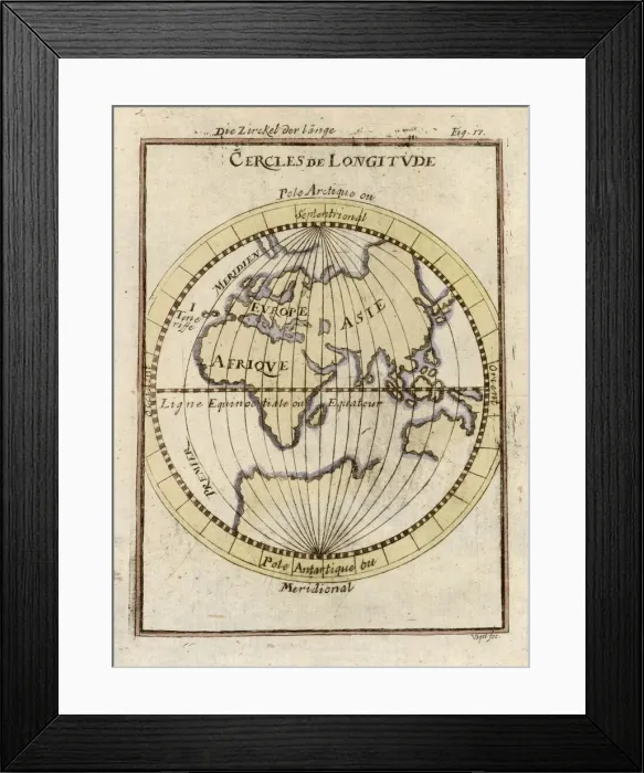 Framed Print : PARALLELS OF LONGITUDE Framed Print : PARALLELS OF LONGITUDE